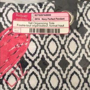 Thirty-One Tall Organizing Tote. Embroidered. NWT.